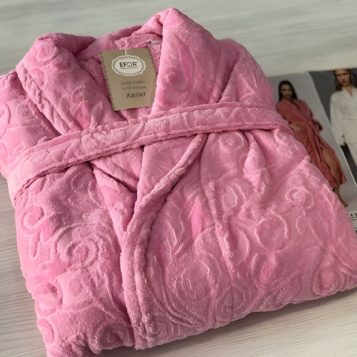Банный халат Mirella цвет: розовый (2XL)