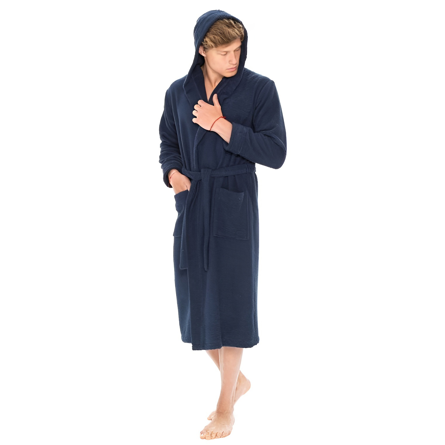 Банный халат Natural цвет: темно-синий (XL) Soft cotton