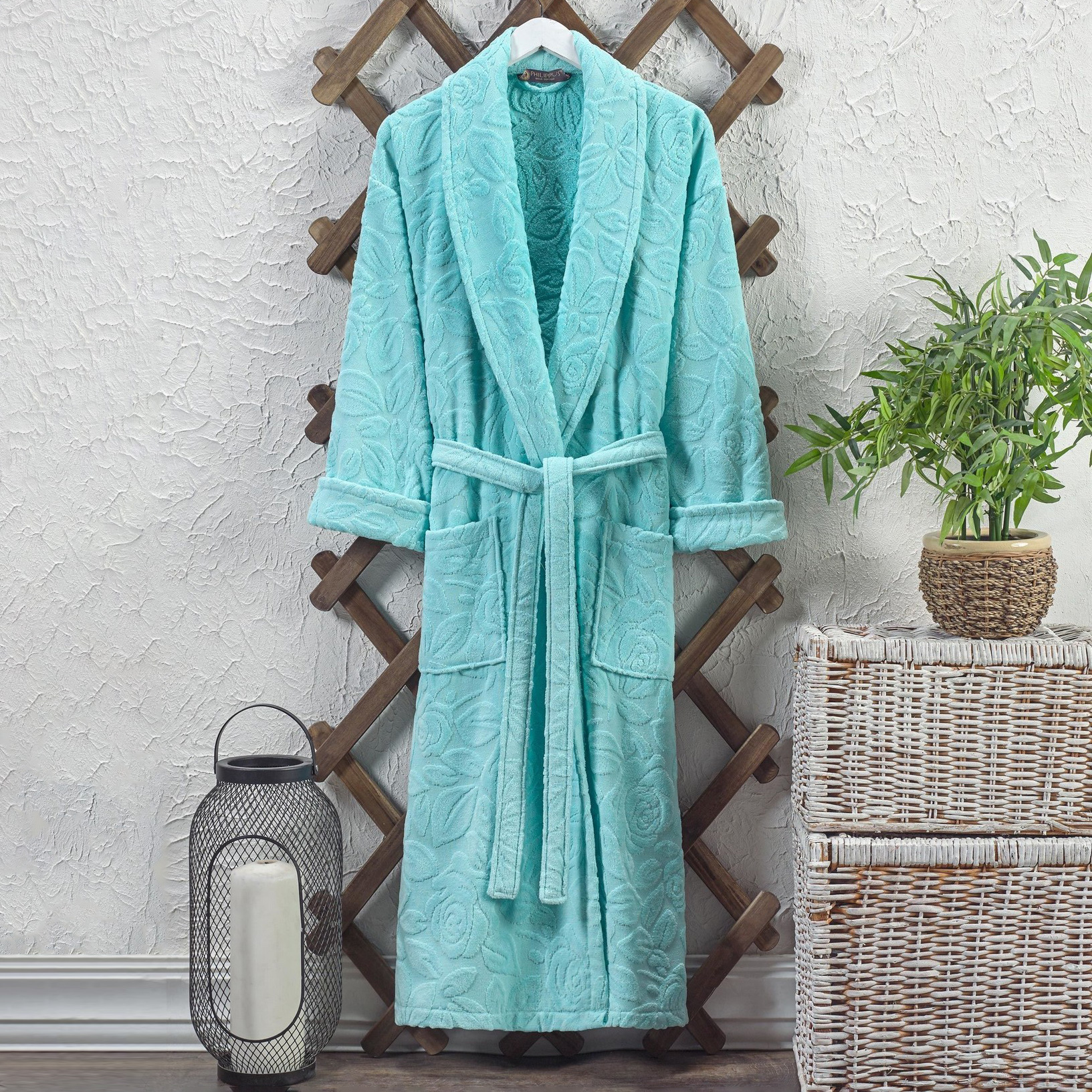 Банный халат Asiya цвет: бирюзовый (3XL)