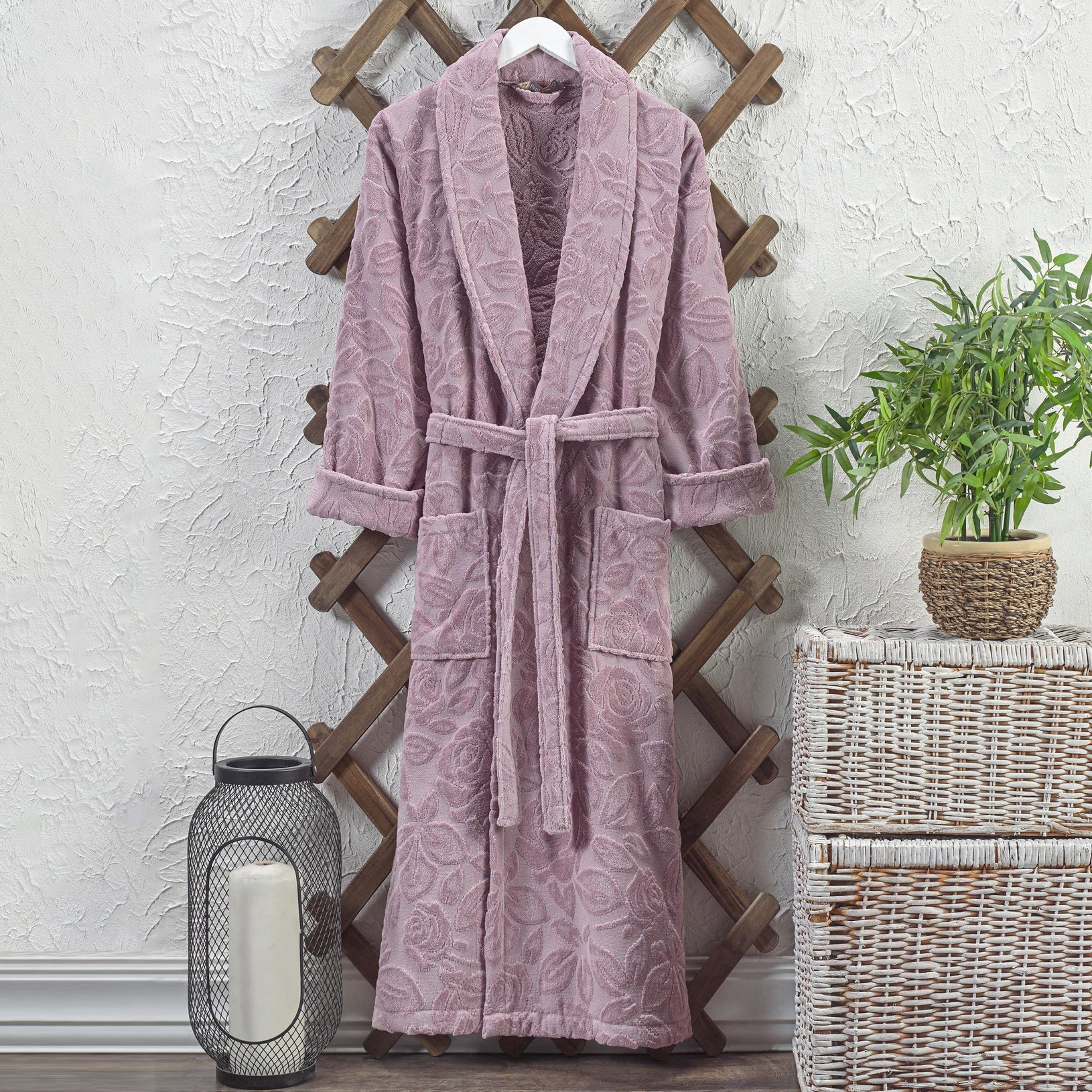 Банный халат Asiya цвет: брусничный (XL)