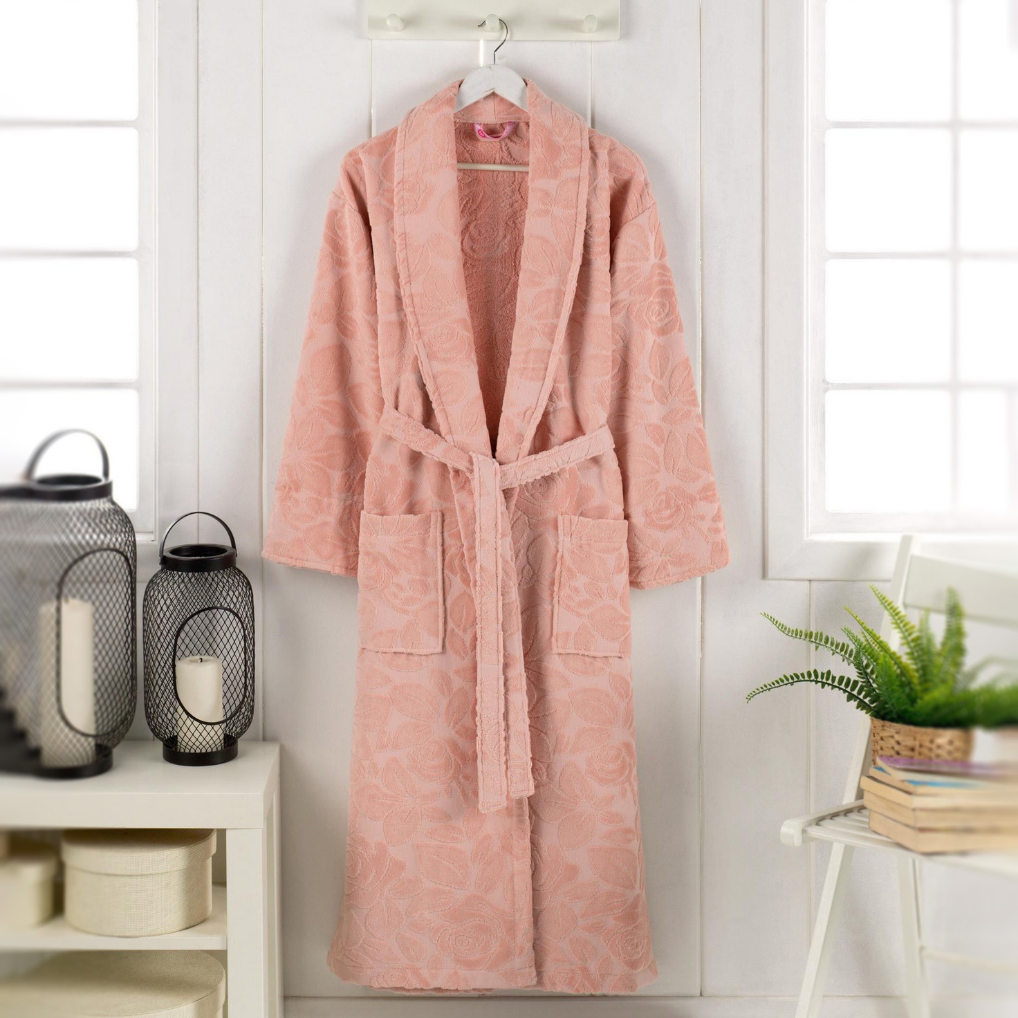 Банный халат Asiya цвет: пудровый (XL)