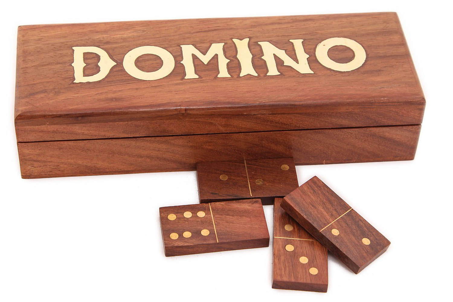 Настольная игра Домино (4х7х20 см), размер 4х7х20 см, цвет коричневый