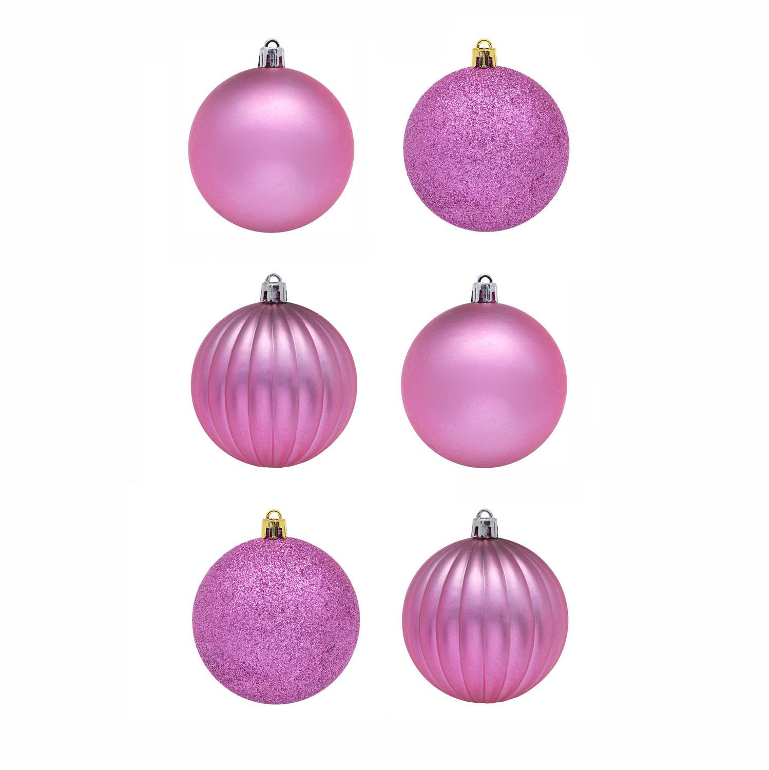 Елочные шарики Trix Цвет: Розовый (8 см - 6 шт), размер 8 см - 6 шт snw225073 Елочные шарики Trix Цвет: Розовый (8 см - 6 шт) - фото 1