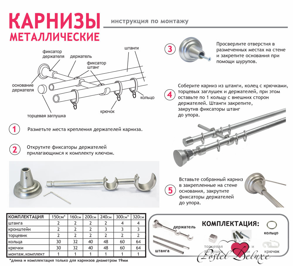 

Карнизы и аксессуары для штор Эскар