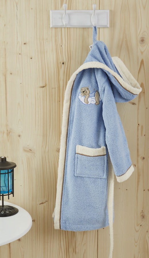 Банный халат Sevil цвет: голубой (2-3 года), размер 2-3 года sofi790258 Банный халат Sevil цвет: голубой (2-3 года) - фото 1