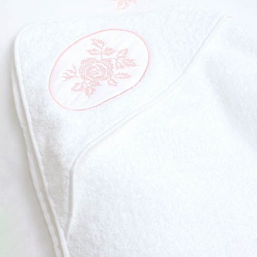 Детское полотенце Rose цвет: белый, розовый (100х100 см), размер 100х100 см lbr173166 Детское полотенце Rose цвет: белый, розовый (100х100 см) - фото 1