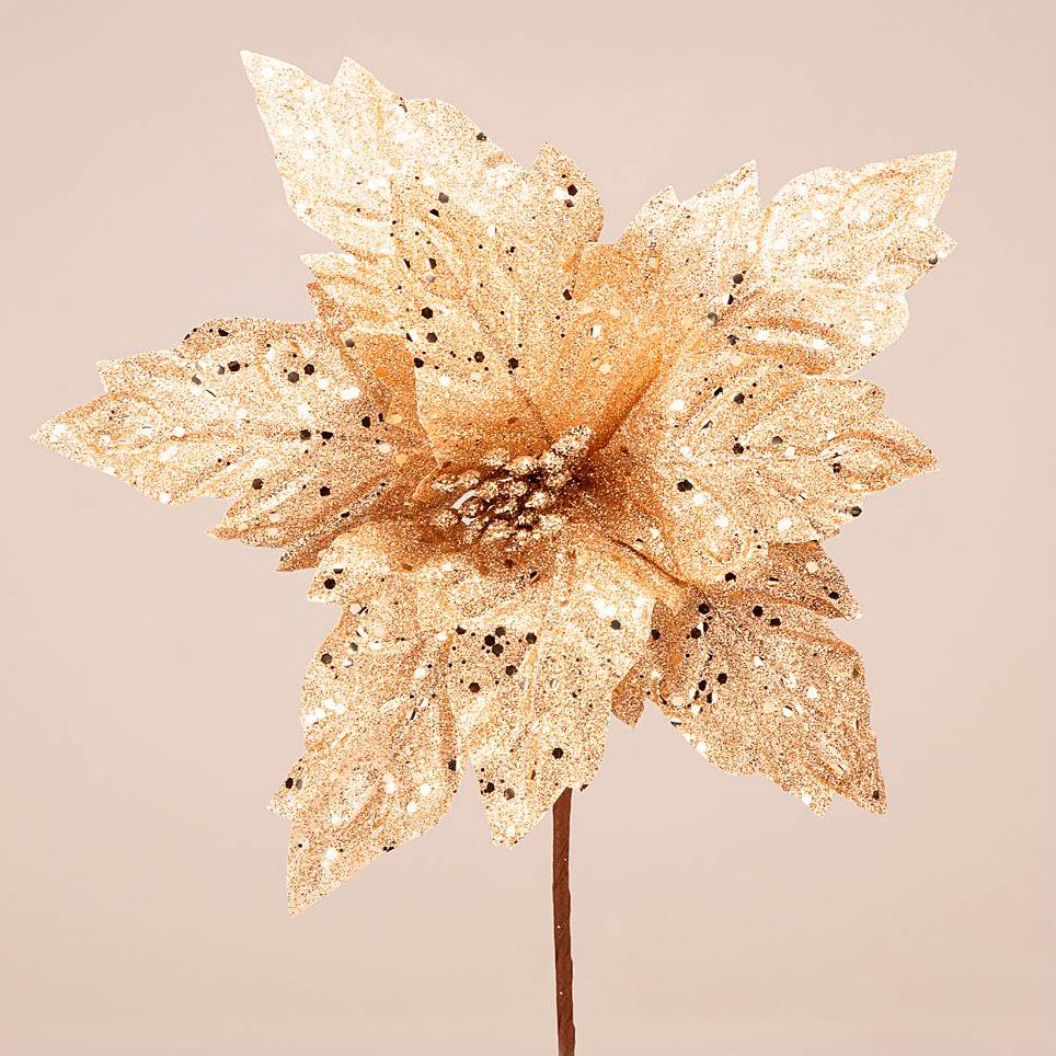 Цветок искусственный Пуансетия (26 см), размер 26 см lfr890571 Цветок искусственный Пуансетия (26 см) - фото 1