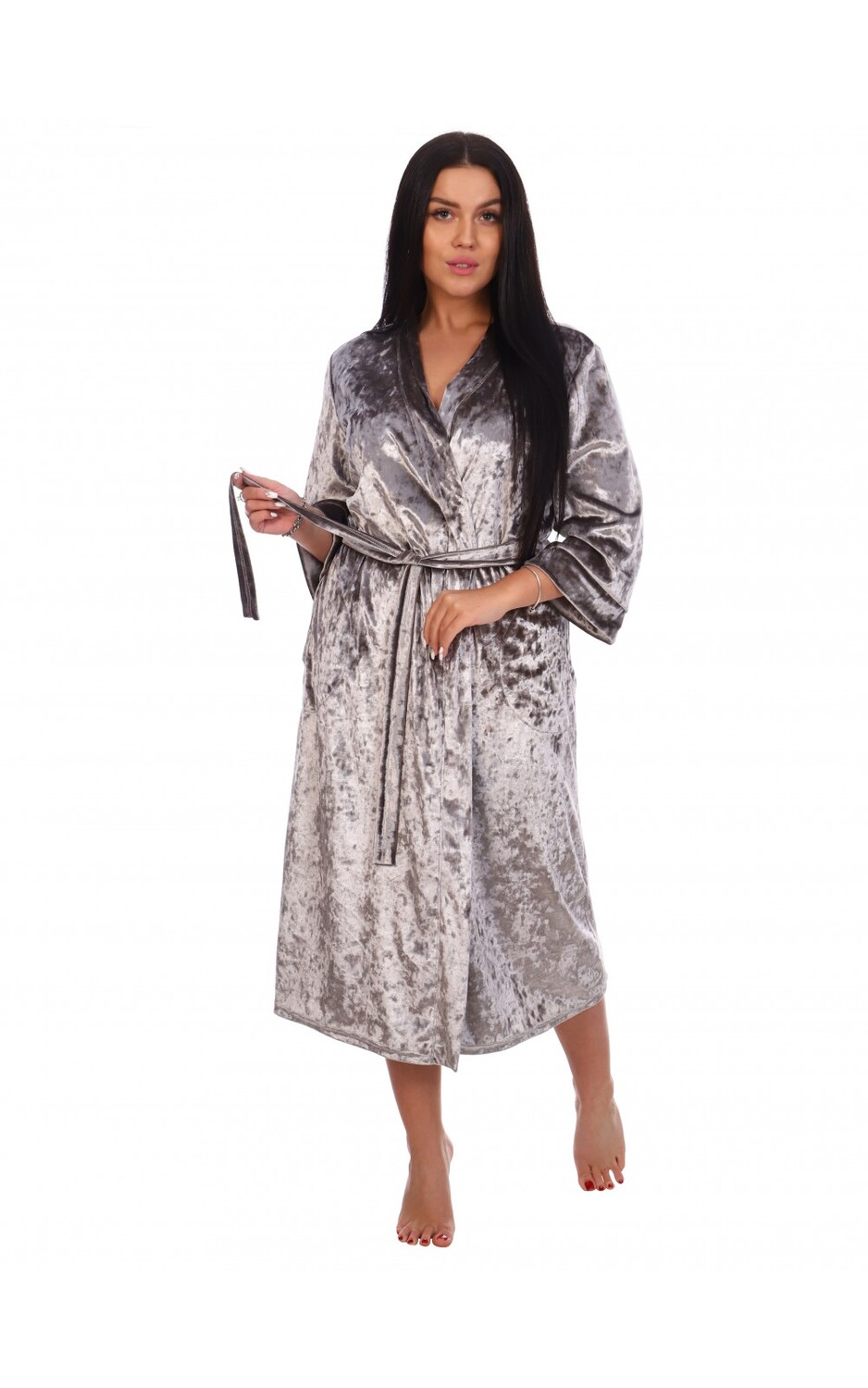 Домашний халат Топаз цвет: серый (62) ТМ Lovetex.Store lts814926