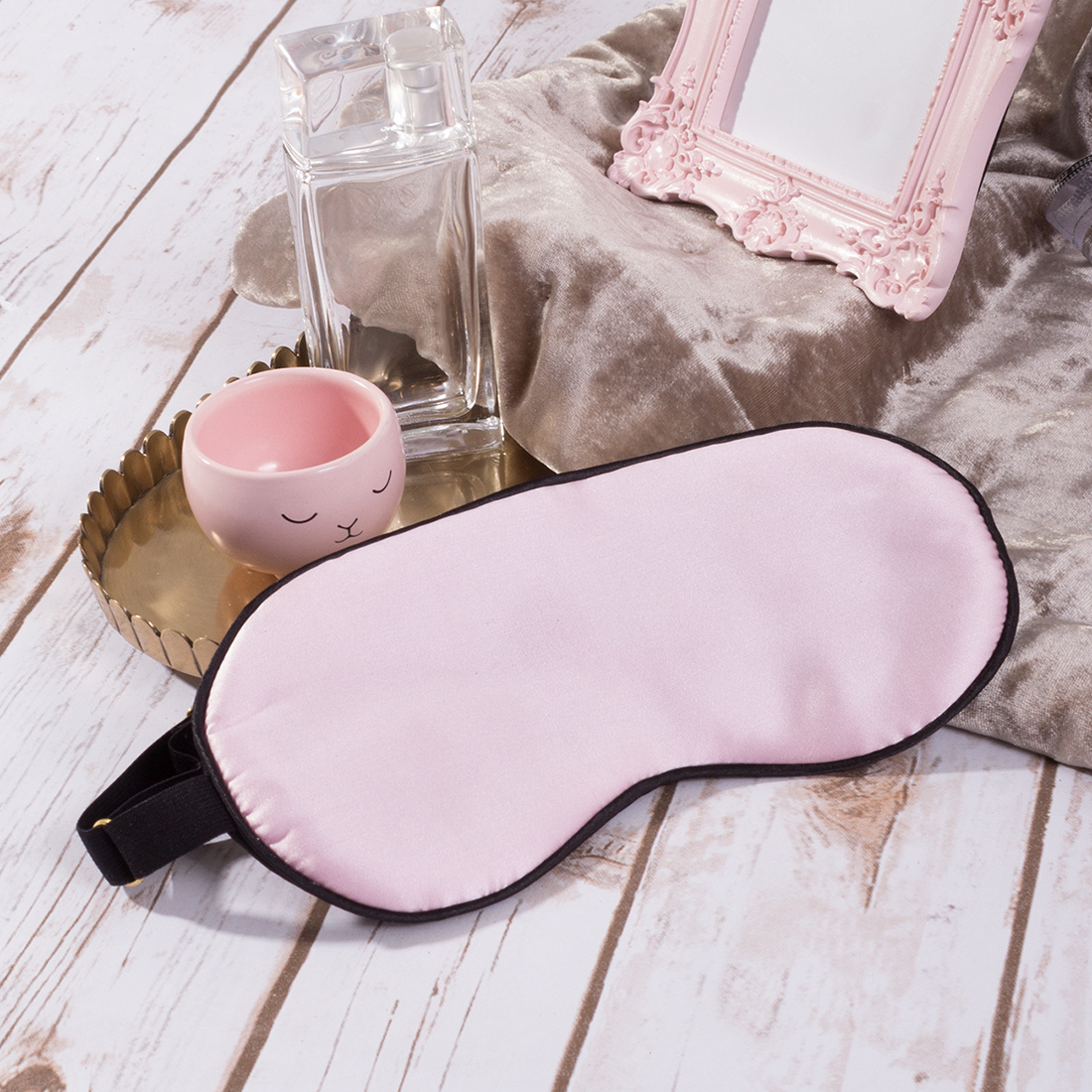 Маска для сна Шелк цвет: розовый (one size) Eleganta