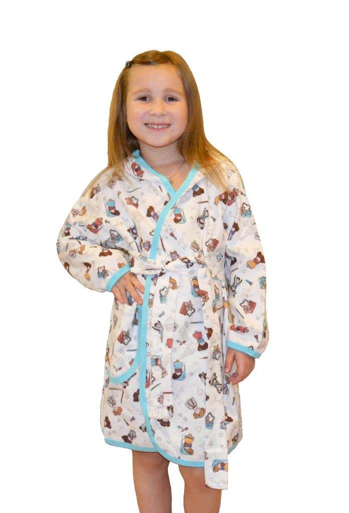 Детский халат Модница (3-4 года), цвет кремовый lti578313 Детский халат Модница (3-4 года) - фото 1