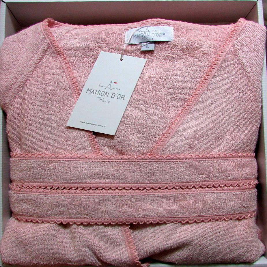 Банный халат LISA цвет: грязно-розовый (M)