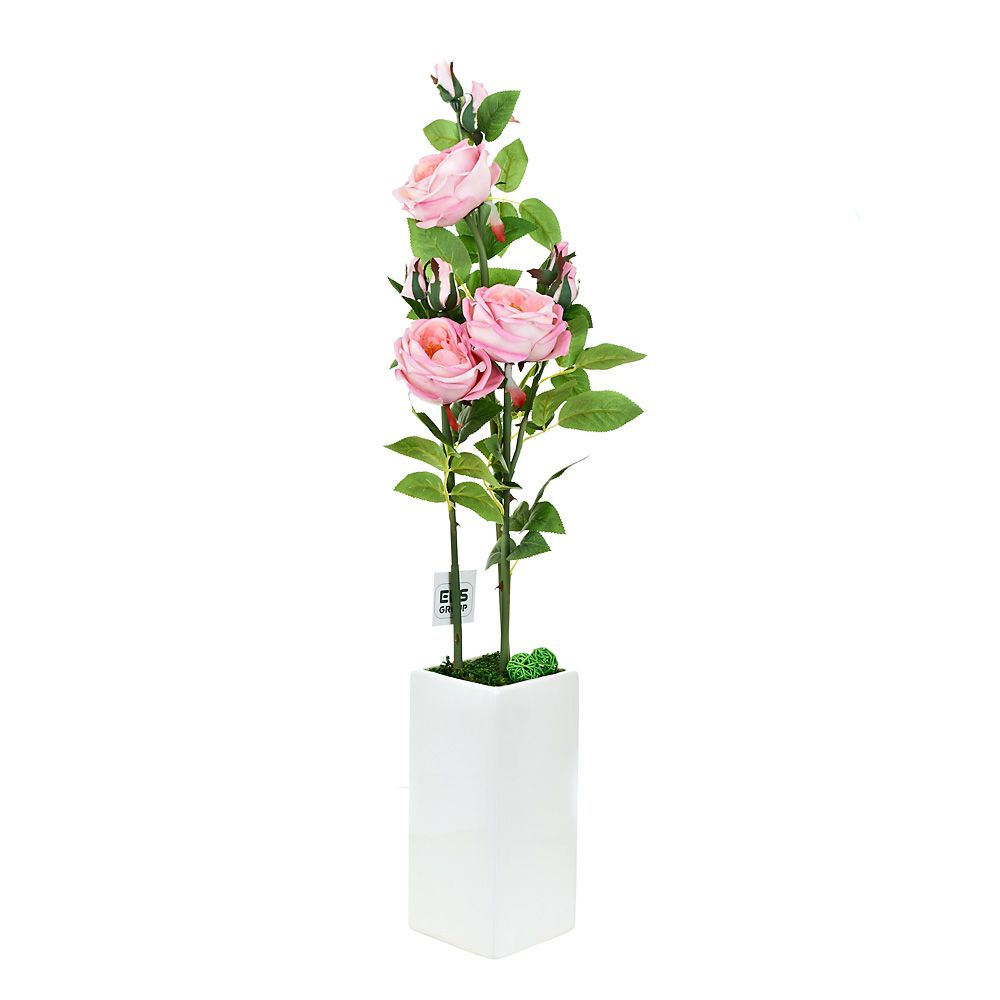 Искуственный цветок Розовые Розы (12х12х80 см) ENS GROUP nsg265088
