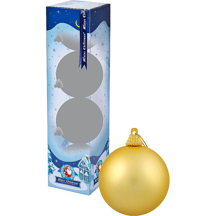

{} Набор шаров Christmas Time Цвет: Золотой матовый (6 см - 4 шт)