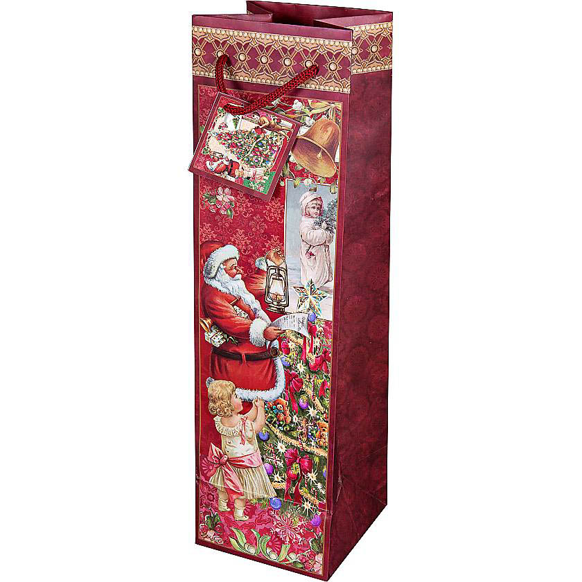 

{} Пакет для бутылки Christmas Time (10х10х35 см)