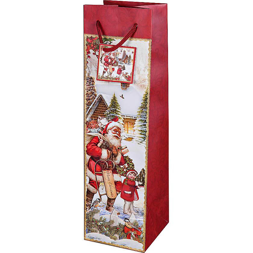 

{} Пакет для бутылки Christmas Time (10х10х35 см)