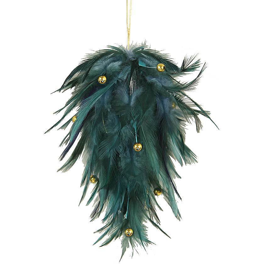 

{} Украшение Plumage Цвет: Бирюзовый (13 см)