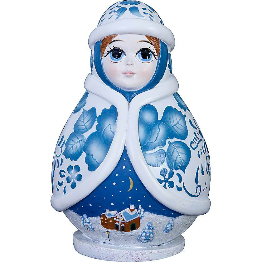 

{} Копилка Снегурочка Гжель (13 см)