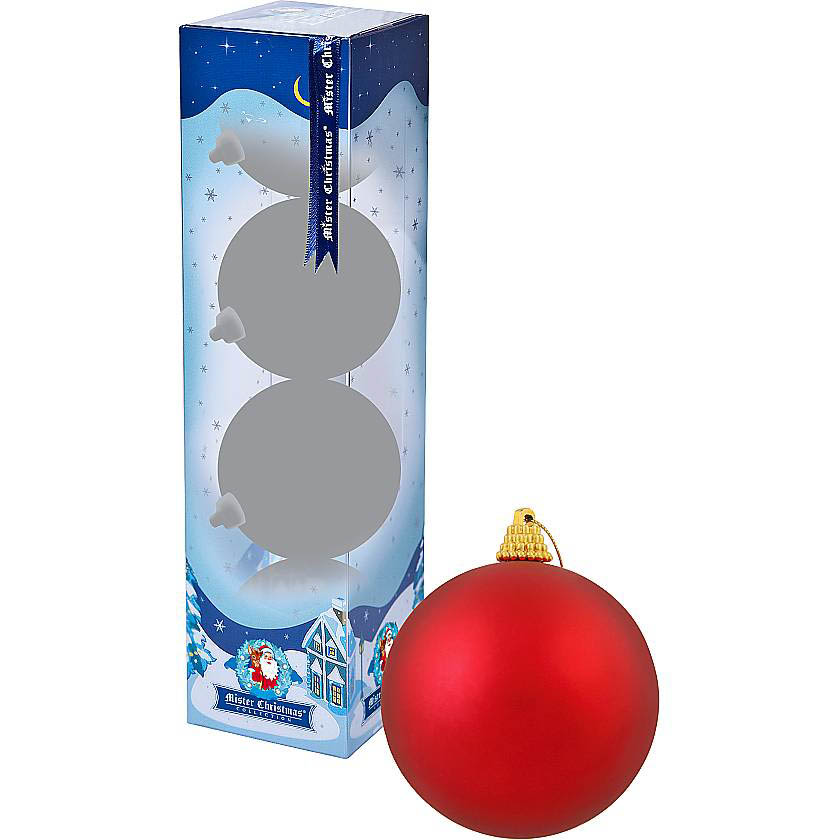 

{} Набор шаров Christmas Time Цвет: Красный матовый (6 см - 4 шт)