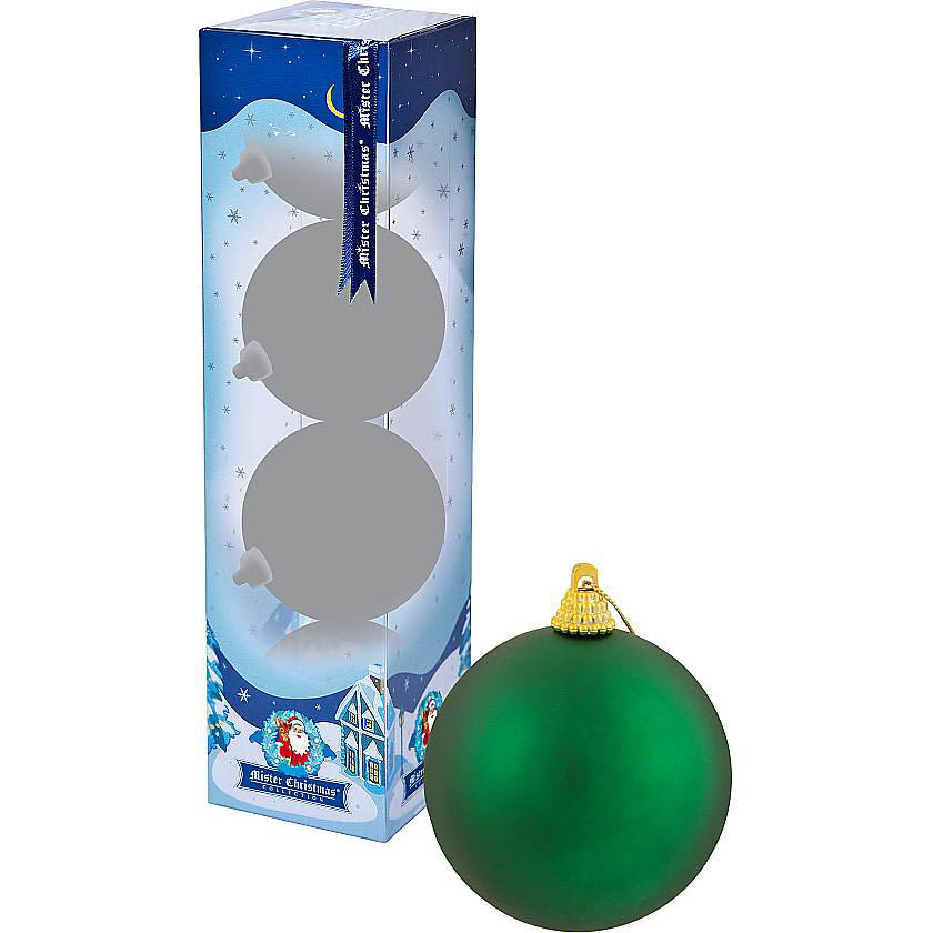 

{} Набор шаров Christmas Time Цвет: Зеленый матовый (6 см - 4 шт)