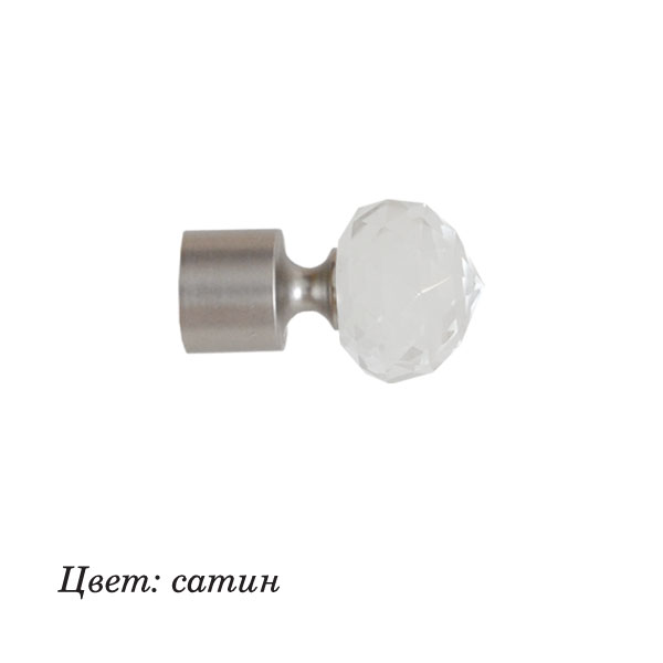 Наконечник для карнизов Орион Цвет: Сатин (61х95 мм - 2 шт), размер 61х95 мм