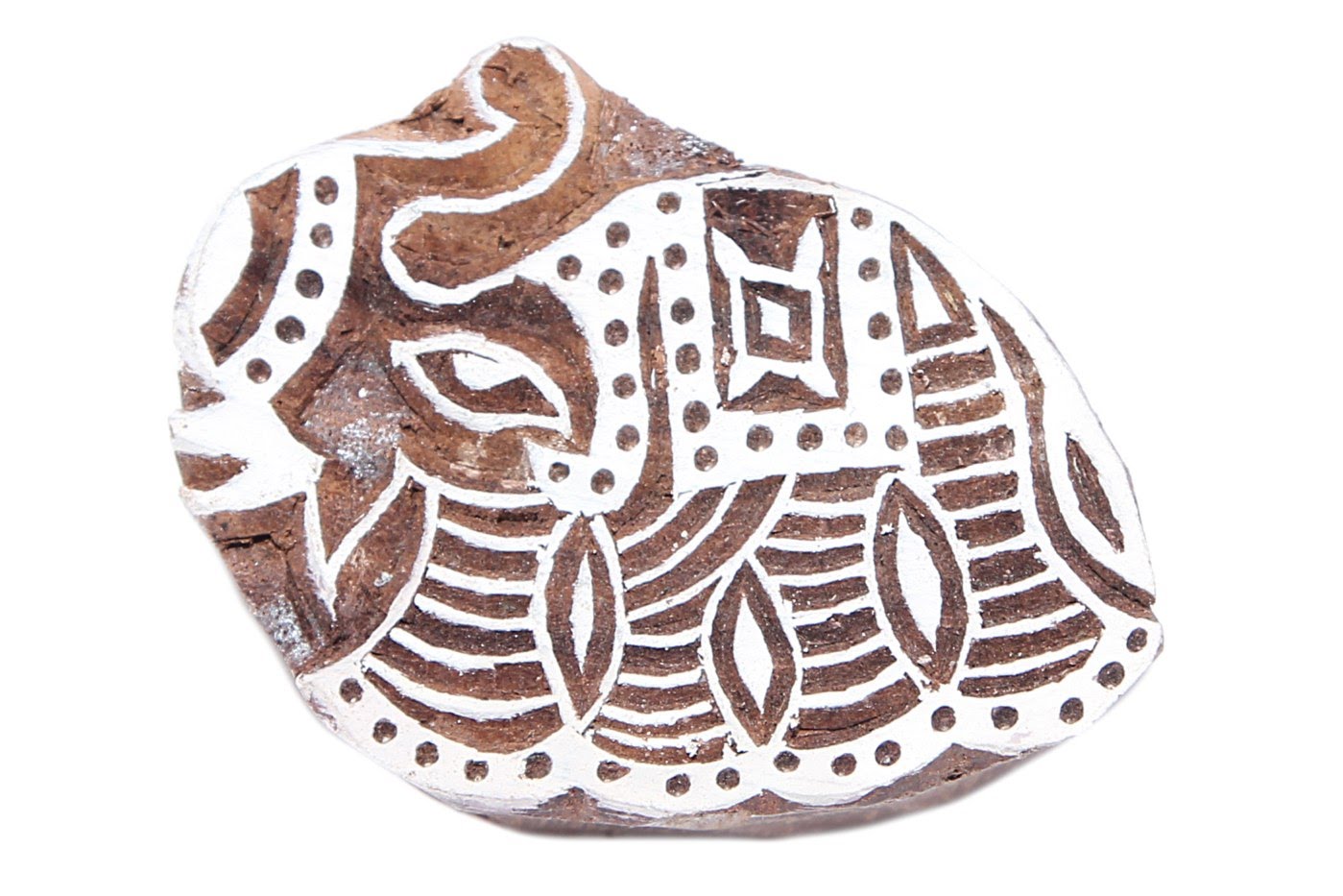 Штамп-печать Слон (3х5х7 см), размер 3х5х7 см, цвет коричневый