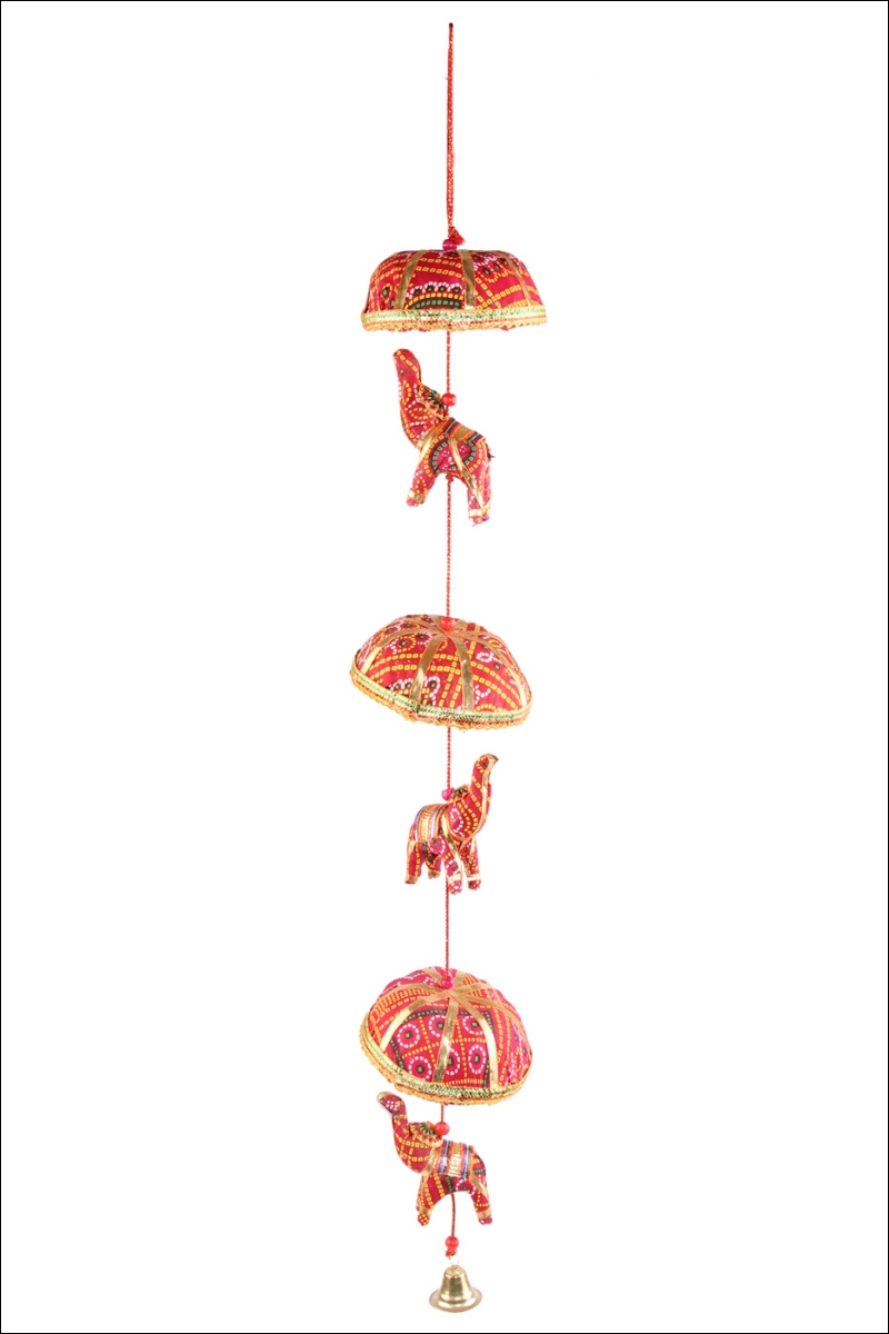 Подвеска Слоны под куполом Цвет: Красный (10х87 см), размер 10х87 см