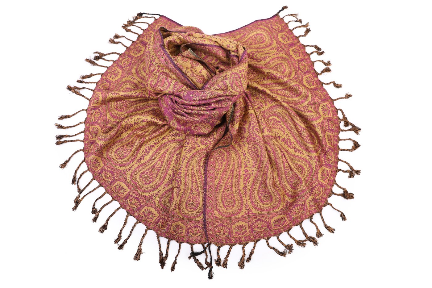 Накидка-палантин Kristia Цвет: Розовый, Горчичный (80х200 см), размер 80х200 см