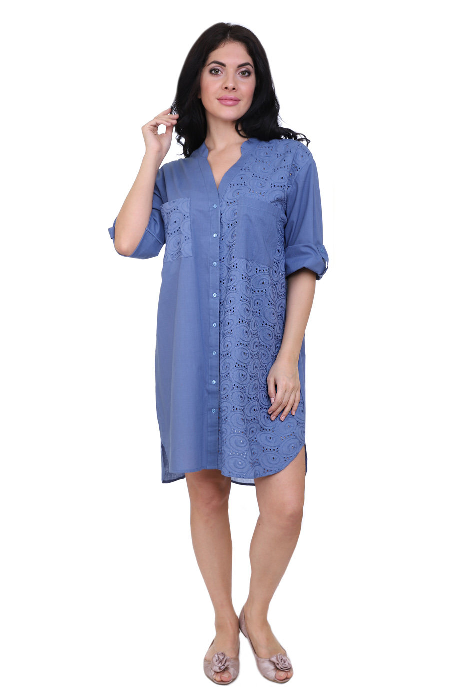 Рубашка-туника Aletha Цвет: Голубой (54)