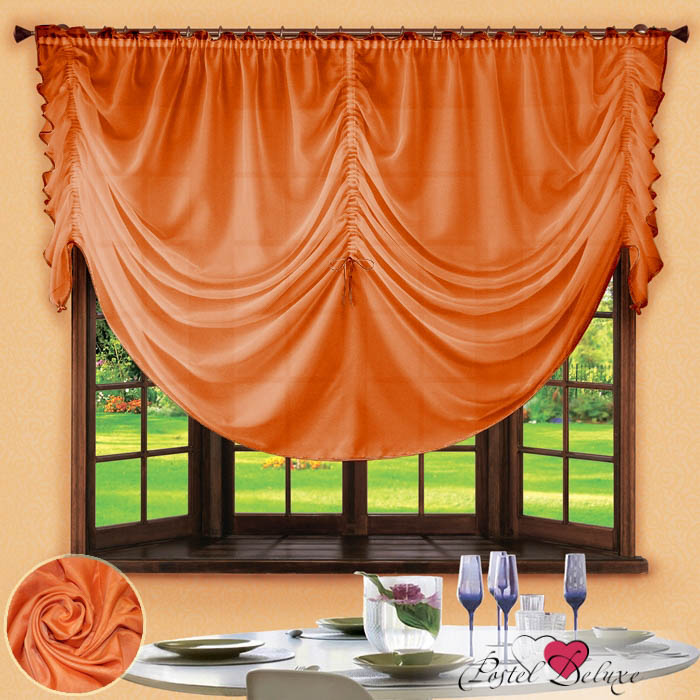 Французские шторы Callie Цвет: Оранжевый, размер {}{} rlx144489 - фото 1