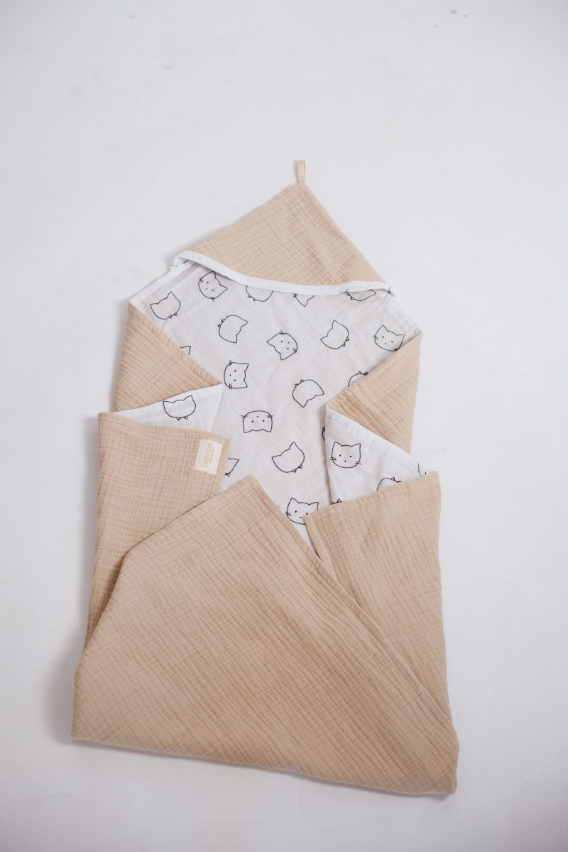 Детское полотенце Enny цвет: светло-коричневый (115х115 см), размер 115х115 см