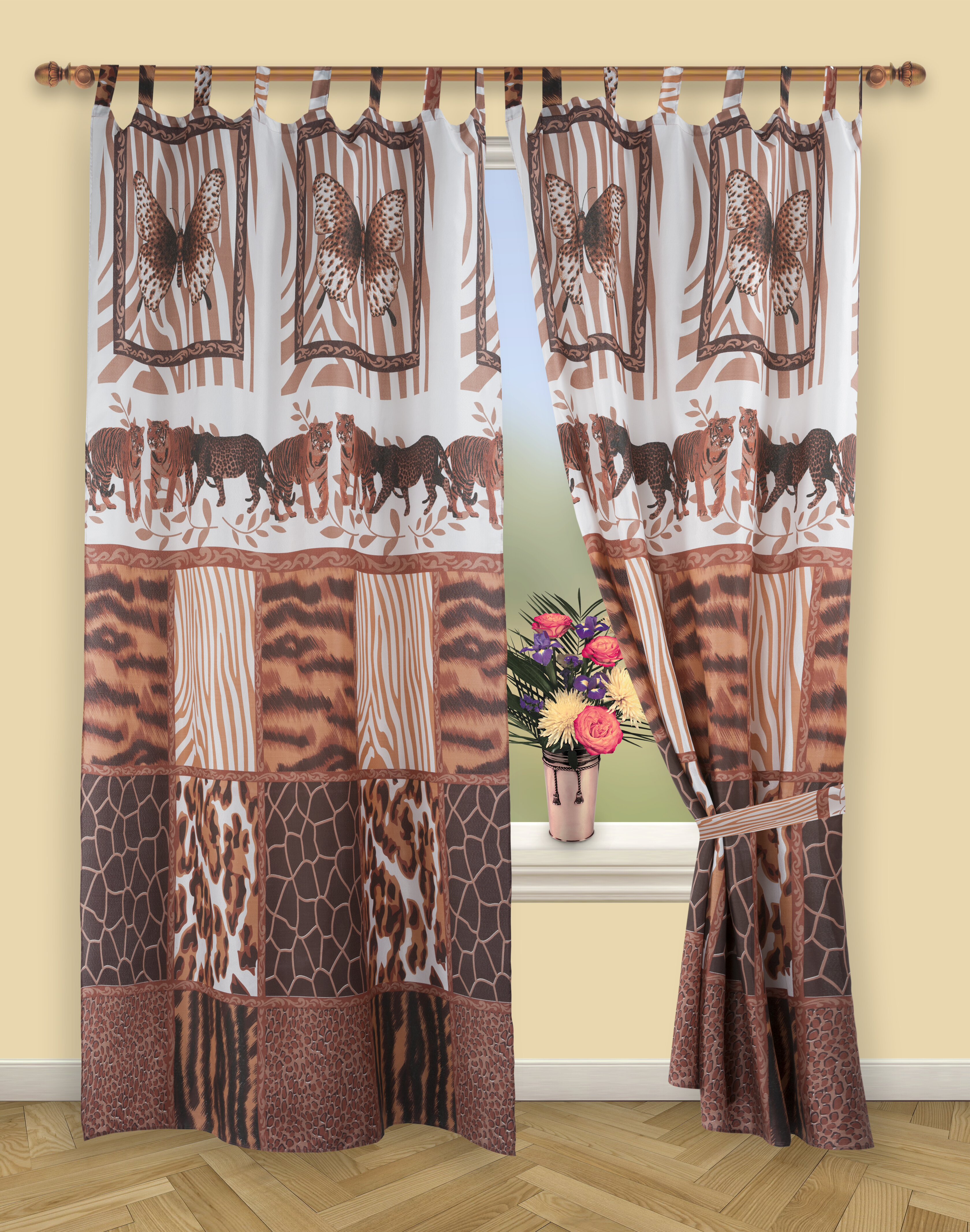 Классические шторы Safari Pechvork, цвет коричневый gmg487358 - фото 1