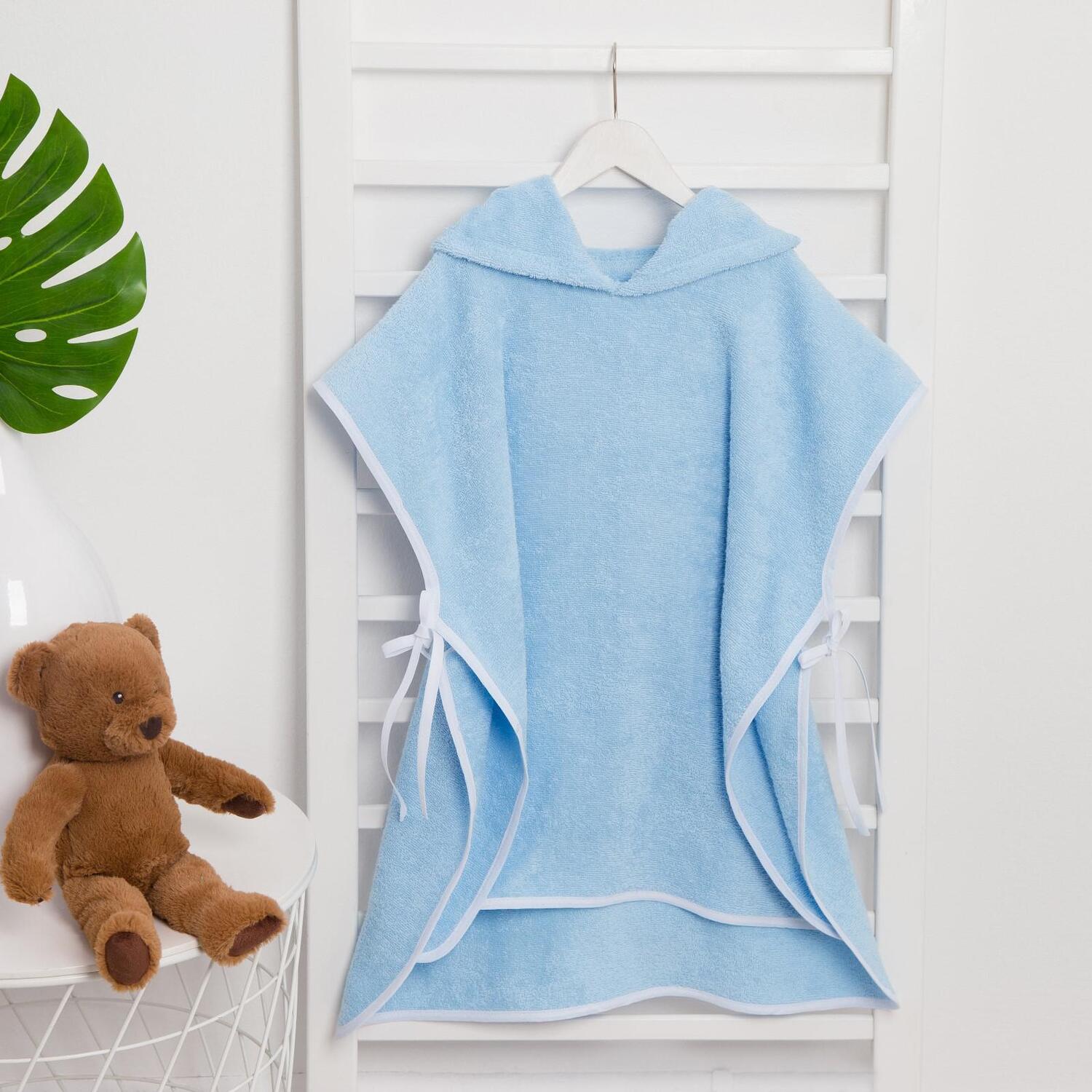 Детское полотенце Гномик цвет: голубой (58х64 см), размер 58х64 см