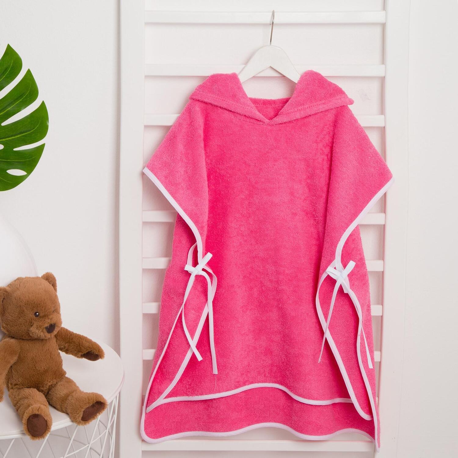 Детское полотенце Гномик цвет: розовый (58х64 см), размер 58х64 см