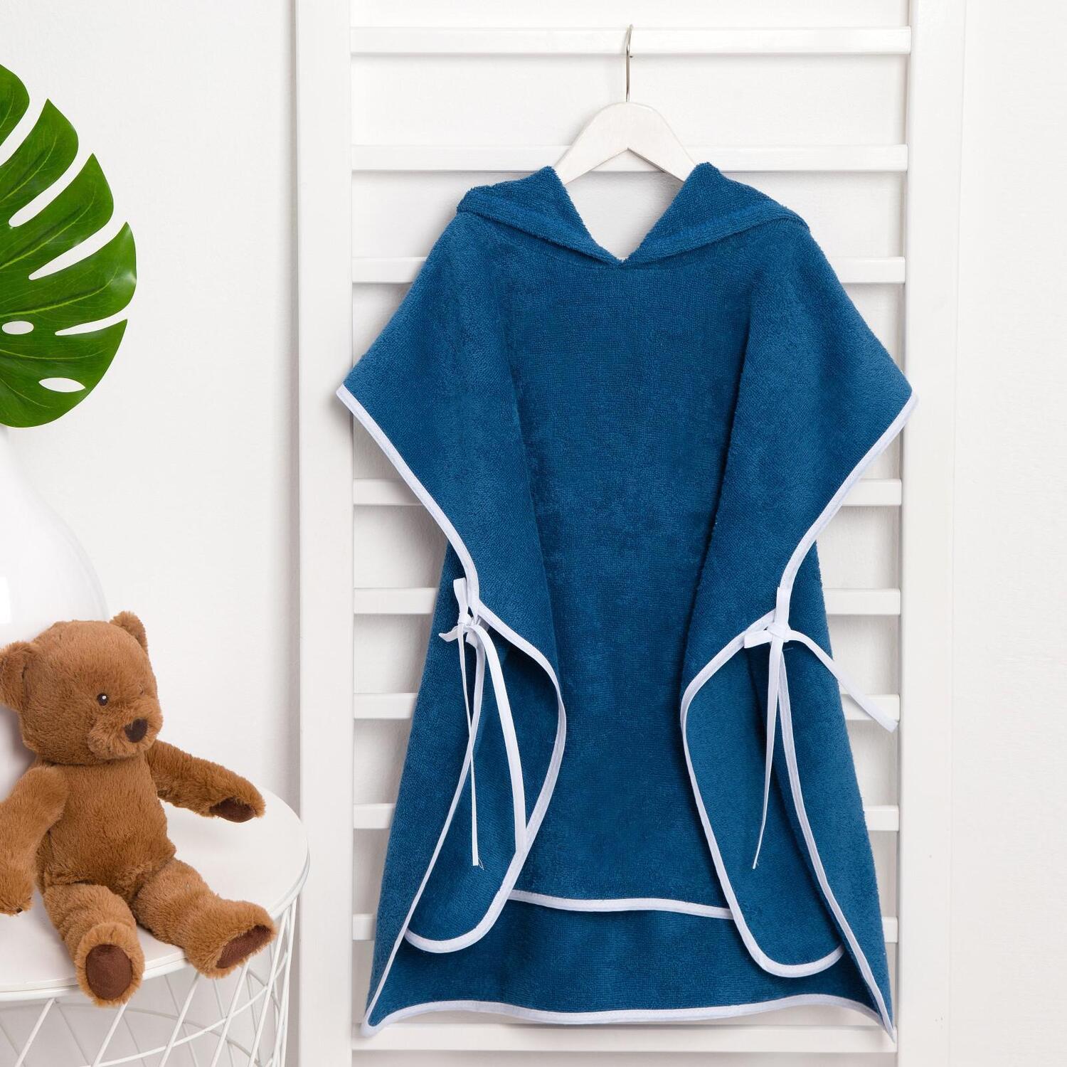 Детское полотенце Гномик цвет: синий (58х64 см), размер 58х64 см
