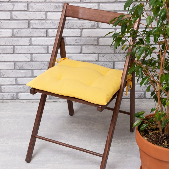 Подушка на стул Donna цвет: желтый (42х42), размер 42х42 tel867431 Подушка на стул Donna цвет: желтый (42х42) - фото 1