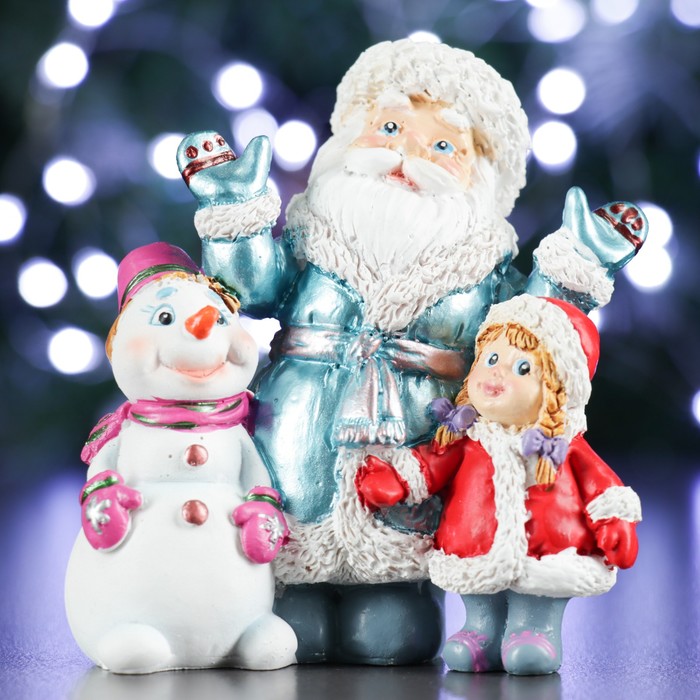 Фигурка Дед Мороз cнеговик и девочка в ассортименте (11 см), размер 11 см sil835737 Фигурка Дед Мороз cнеговик и девочка в ассортименте (11 см) - фото 1