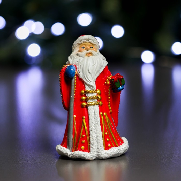 Фигурка Дед Мороз в красной шубе (12 см), размер 12 см sil835738 Фигурка Дед Мороз в красной шубе (12 см) - фото 1