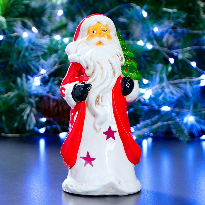 Фигурка Дед Мороз с елкой на плече (22 см), размер 22 см sil835745 Фигурка Дед Мороз с елкой на плече (22 см) - фото 1