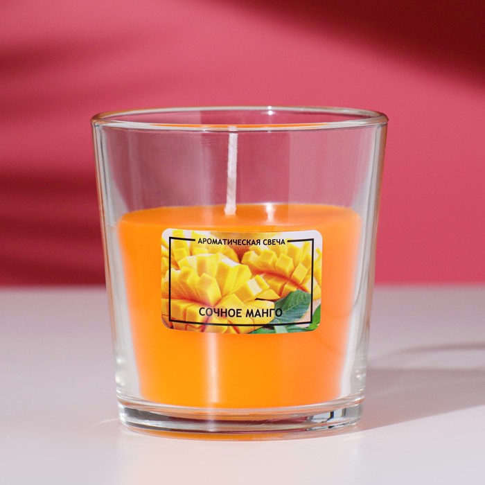 Ароматическая свеча Сочное манго (8,5 см), размер 9 см sil822924 Ароматическая свеча Сочное манго (8,5 см) - фото 1