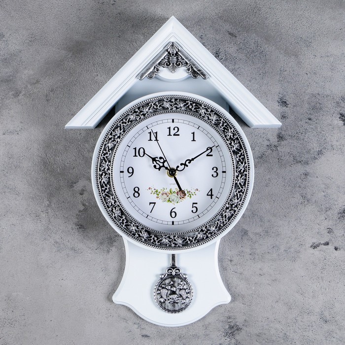 Часы настенные Белый домик (7х29х40 см)