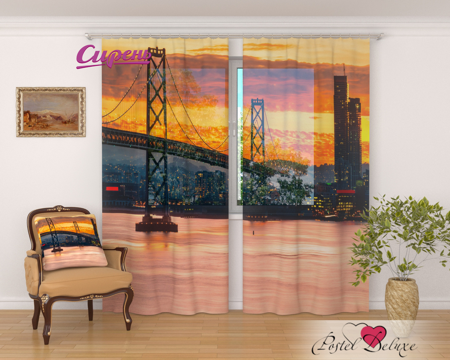 

Шторы Сирень