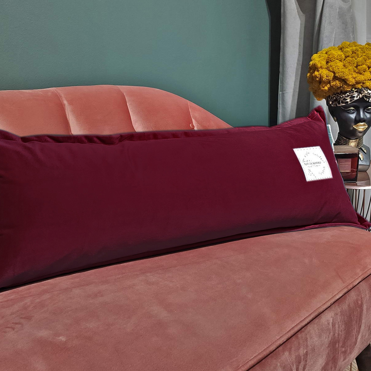 Декоративная подушка Ravia цвет: бордовый (32х90), размер 32х90 sofi951272 Декоративная подушка Ravia цвет: бордовый (32х90) - фото 1