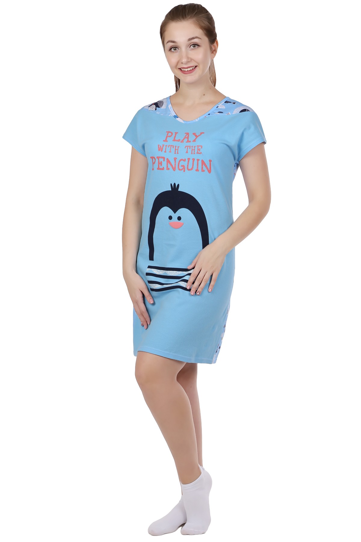 Ночная сорочка Antonella (56), размер {}{}, цвет голубой tlg463413 Ночная сорочка Antonella (56) - фото 1