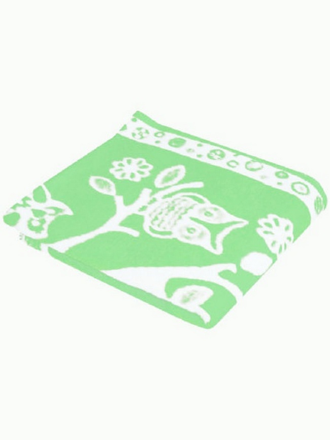 Детское одеяло Совушки цвет: зеленый теплое (100х140 см)