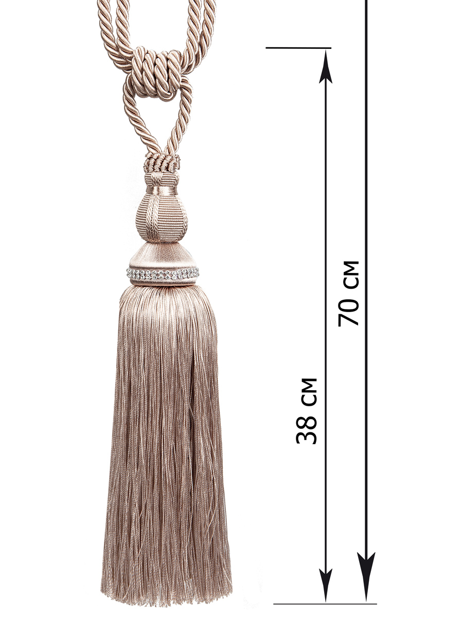 Кисти для штор Sharmel цвет: капучино (70 см - 2 шт), размер 70 см - 2 шт