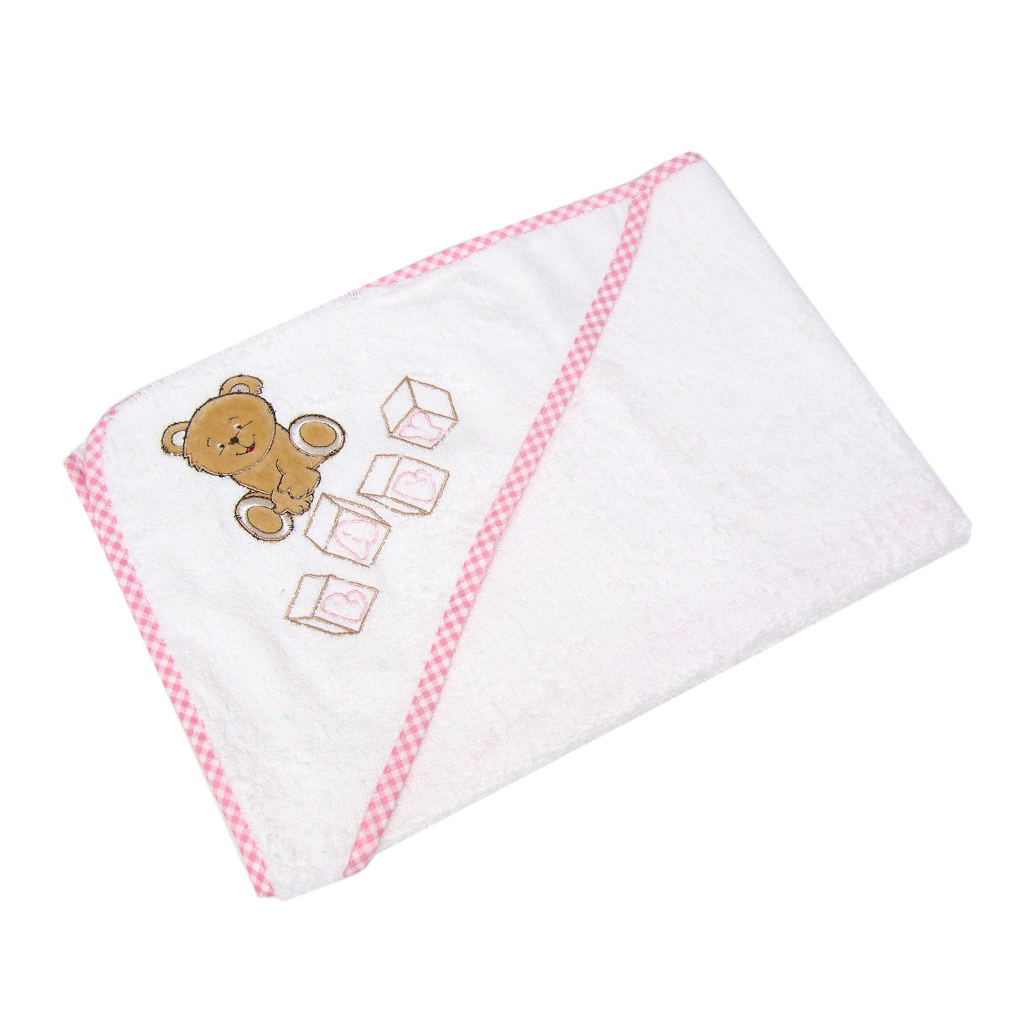 Детское полотенце Teddi Цвет: Белый, Розовый (80х80 см), размер 80х80 см thc566629 Детское полотенце Teddi Цвет: Белый, Розовый (80х80 см) - фото 1