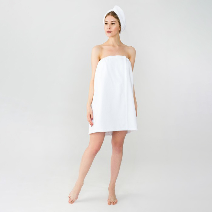 Набор для сауны Marissa цвет: белый (68х150 см), размер 68х150 см