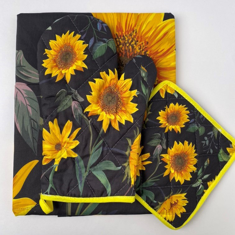 Кухонный набор Sunflower цвет: желтый (3 предмета), размер 17х28 см, 17х17 см, 70х82 см