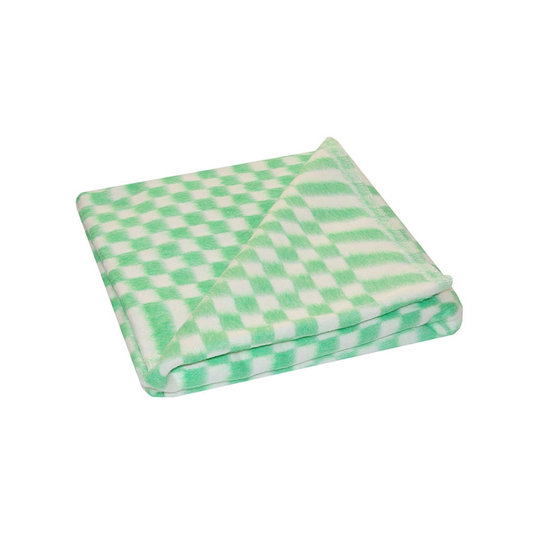 Детское одеяло Мелкая клетка цвет: зеленый теплое (100х140 см)