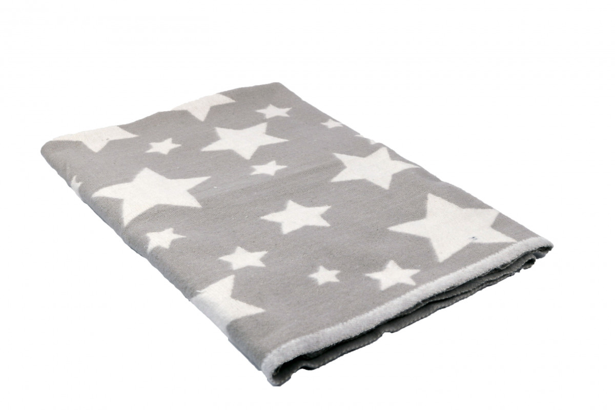 Детское одеяло Звезды цвет: серый Теплое (100х140 см), размер 100х140 см